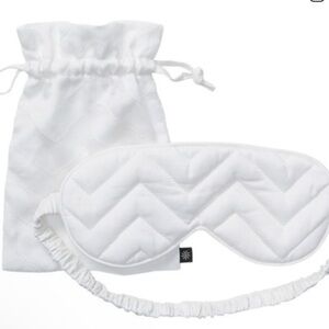 Athleta White Sleep Mask with Pouch NWT NIB